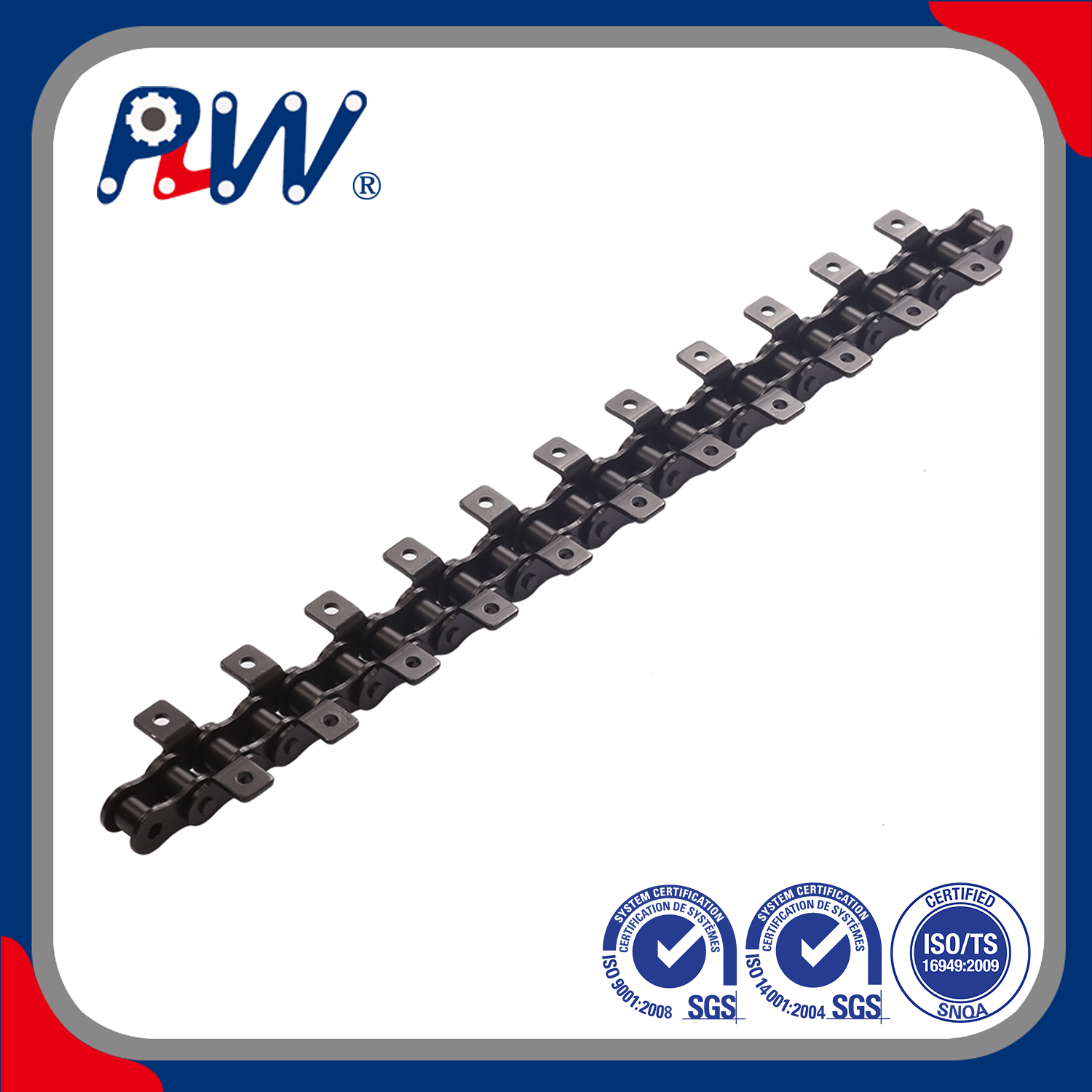Short Pitch Conveyor Chain With Attachments A-1/K-1