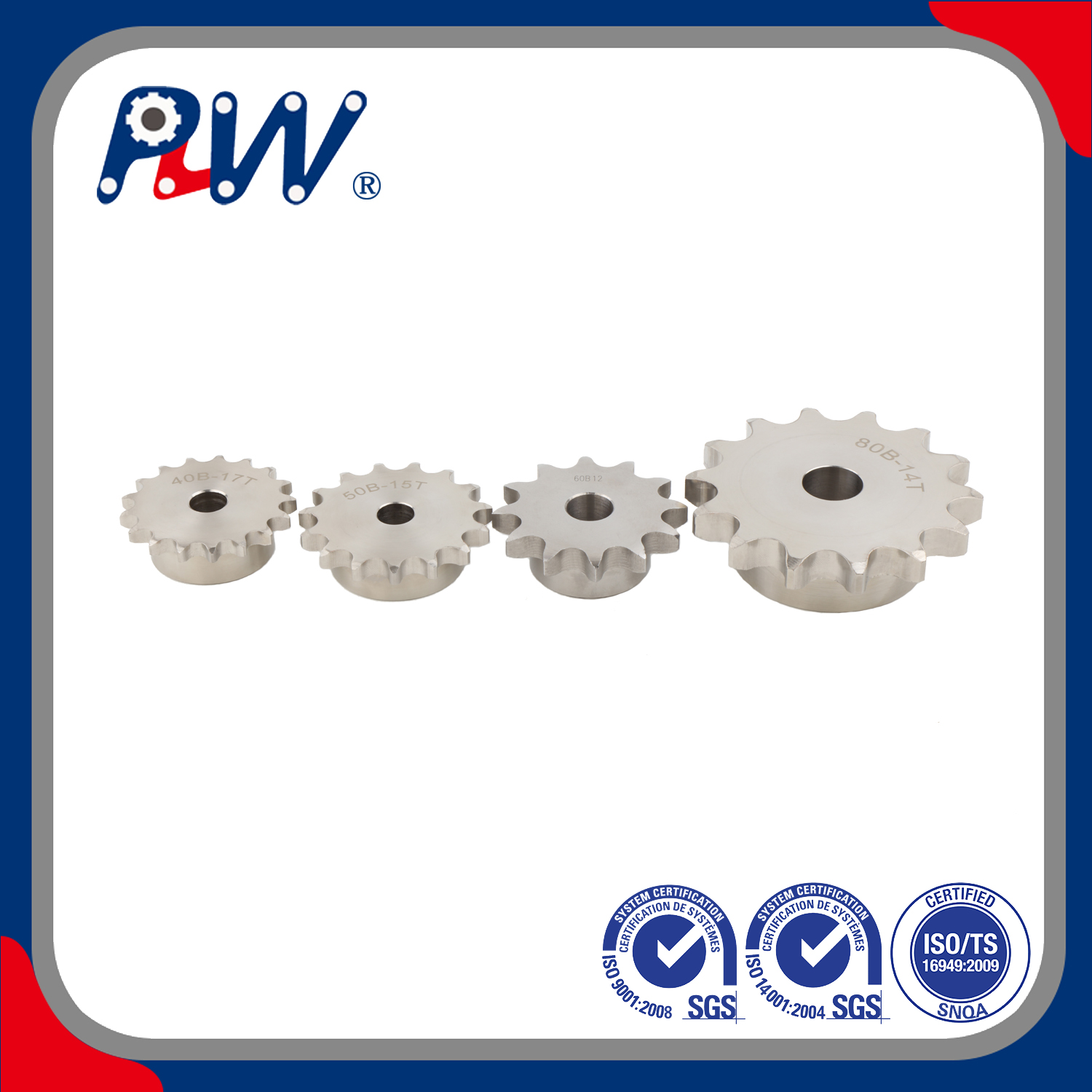 Food Packing Industry ANSI, DIN, ISO, Standard Investment Casting Stainless Steel Driving Sprocket