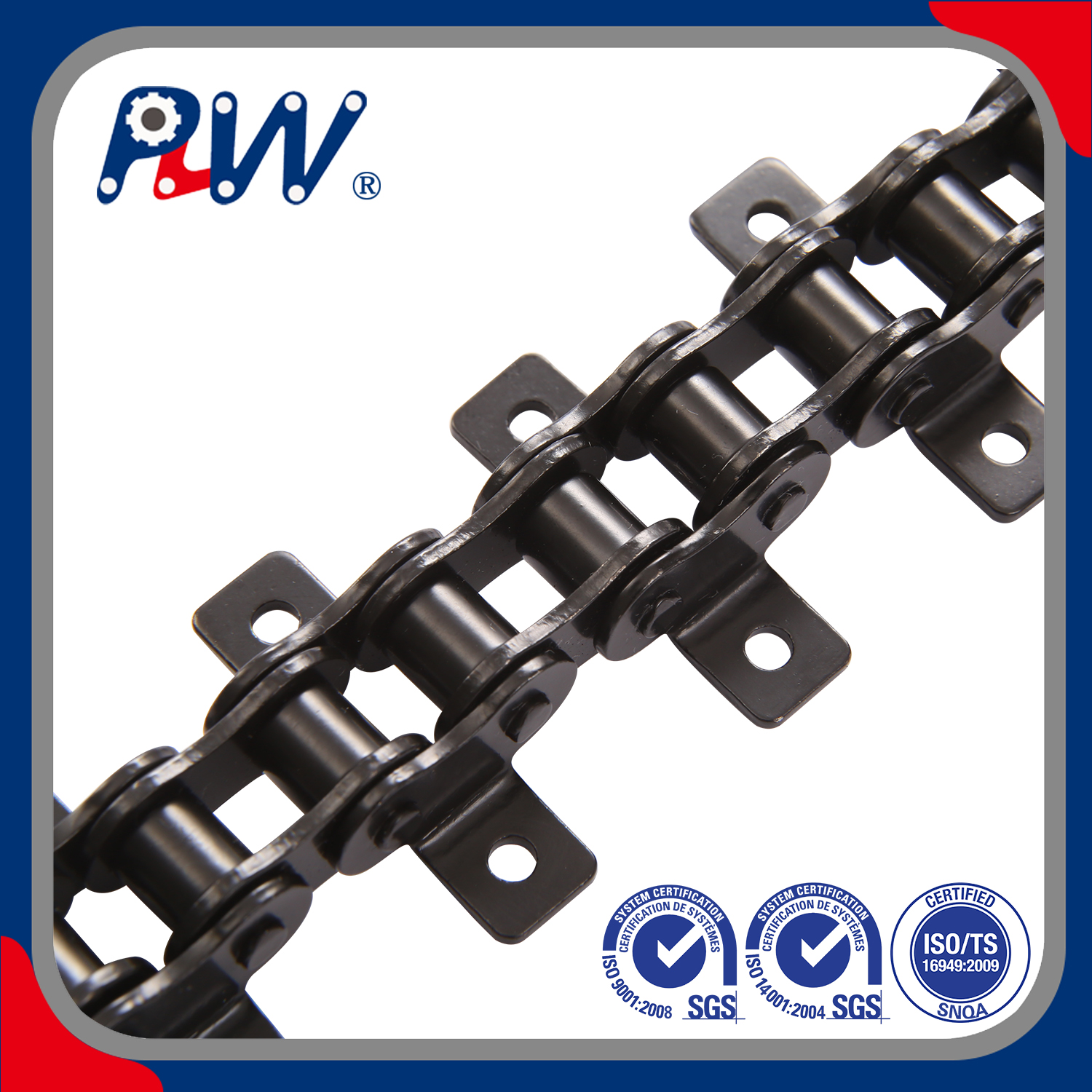 Short Pitch Conveyor Chain With Attachments A-1/K-1