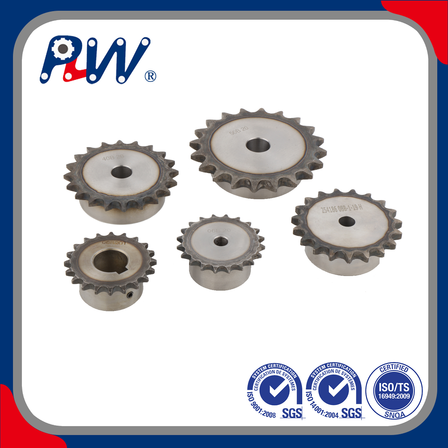 Made to Order & High-Wearing Feature & Standard Bore ISO Standard Transmission Sprocket