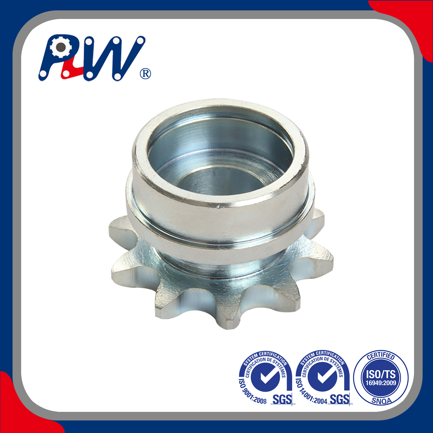 Roller Chain Transmission High-Wearing Feature Made to Order Sprocket with Zinc-Plated Treatment