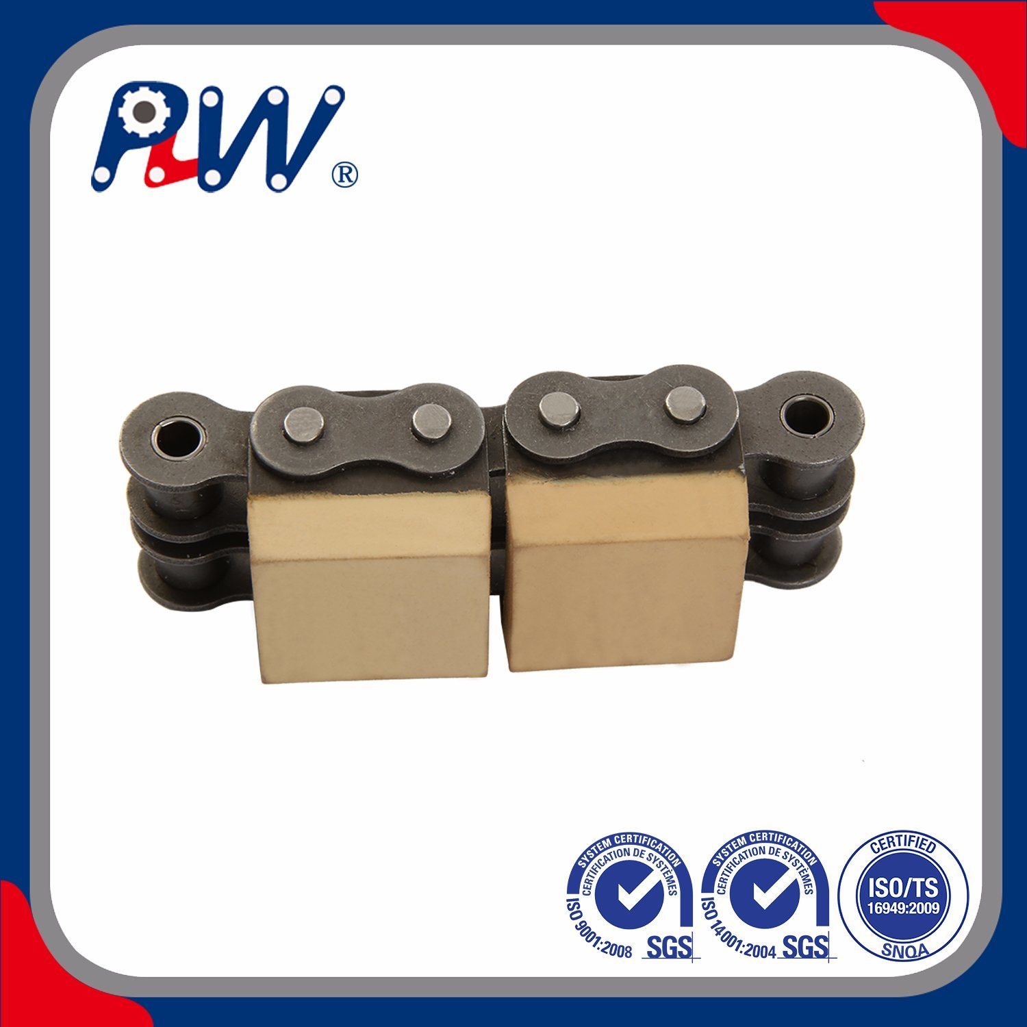 Roller Chain na may Vulcanised Elastomer Profiles Conveyor Chain C08B-G1