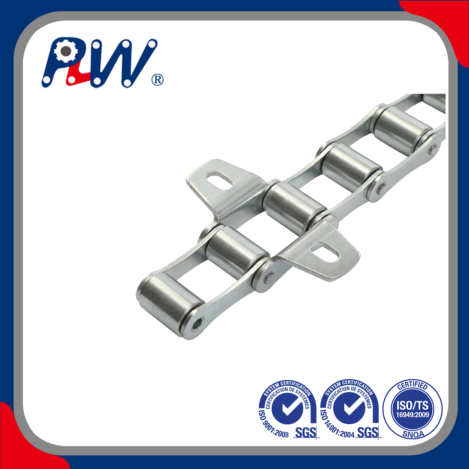 Good Service S Type Machinery Engineering Industrial High Precision Agricultural Chain with Attachment