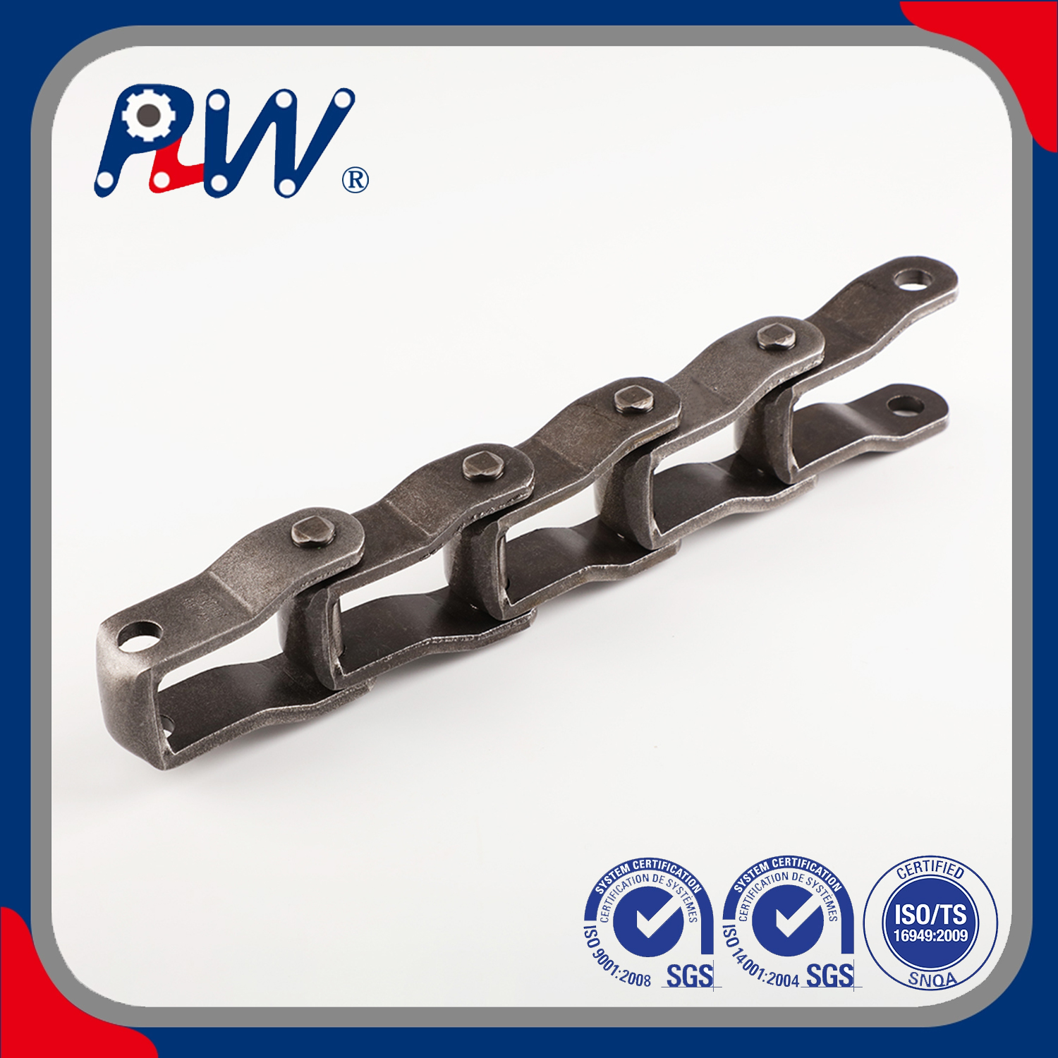 Steel Pintle Chain na May Mga Kalakip