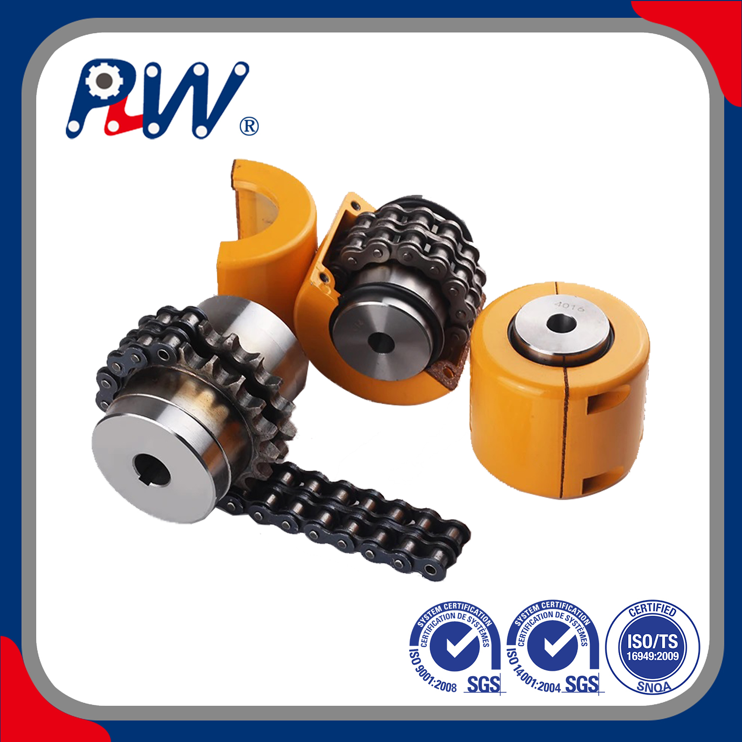 ISO Standard Electrophoretic Coating Chain Coupling (6016, 8012) with Chain and Sprocket