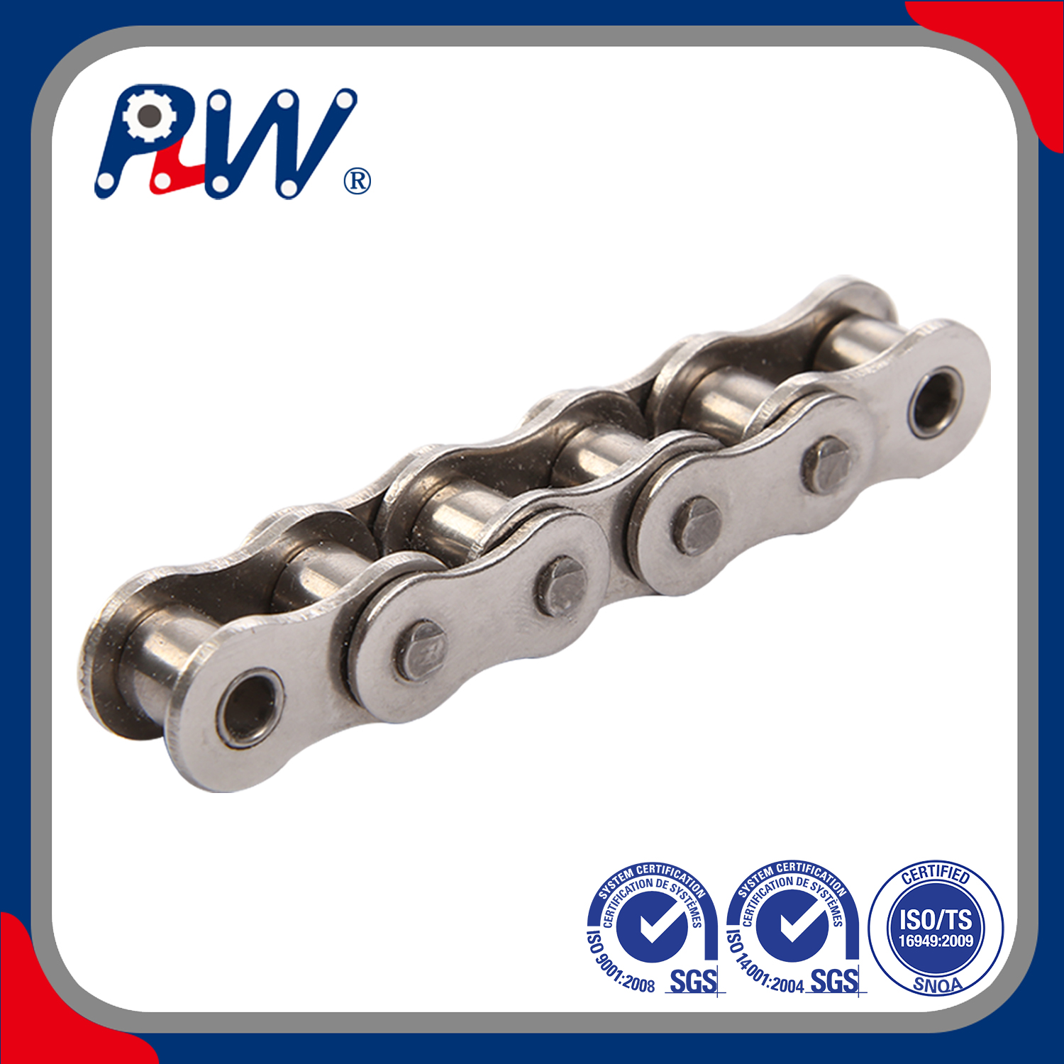 ISO Standard Short Pitch Precision Simplex Hardware Motorcycle Industrial Roller Chain